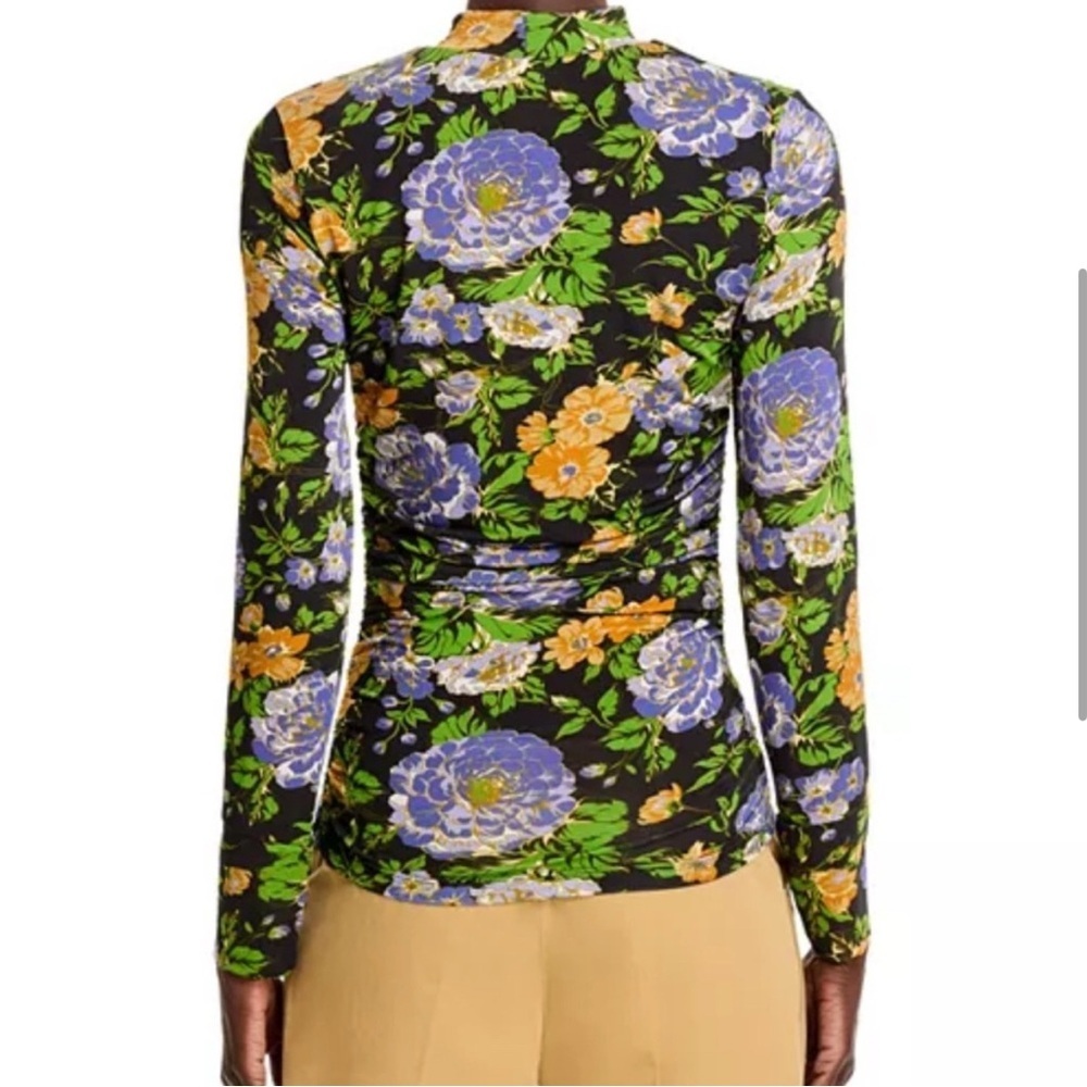 Farm Rio Capri Floral Print Turtleneck Top/ Size XS/S - Picture 4 of 13